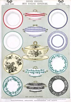 Tureen Gallery: Dinner Services, Best English Stoneware, Plate 1
