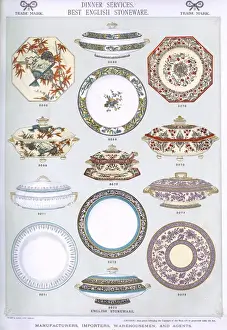 Stoneware Prints: Dinner Services, Best English Stoneware, Plate 13