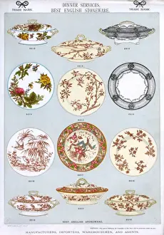 Stoneware Prints: Dinner Services, Best English Stoneware, Plate 3