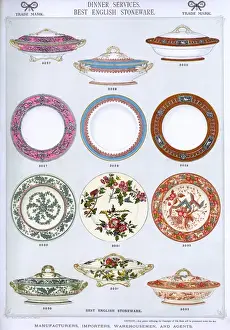 Stoneware Prints: Dinner Services, Best English Stoneware, Plate 5