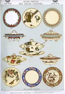 Tureen Gallery: Dinner Services, Best English Stoneware, Plate 9