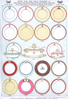 Regimental Gallery: Dinner Ware with Crests, Monograms, Plate 15