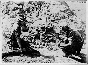 Palaeontologist Prints: Dinosaur egg excavation, 1925