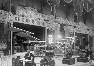 Salon Collection: De Dion Bouton stand at the Salon Aeronautique in 1909
