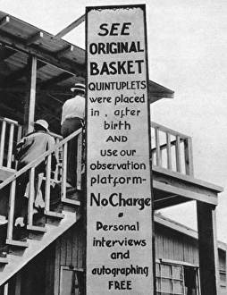 Alphonsus Gallery: Dionne quintuplets, 1936: observation platform