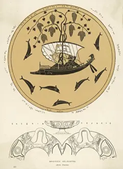 Dolphins Prints: Dionysos Sea Faring / Vase