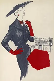 Triomphe Prints: Dior suit, 1954