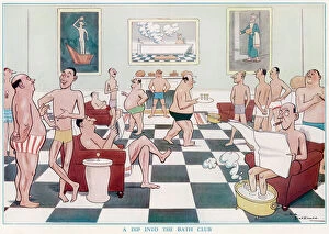 A Dip into the Bath Club by H.M. Bateman