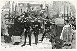 New Images July 2023 Prints: Diplomatic visit between British Navy and a Chinese Provincial Governor. Date: 1887