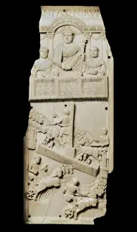 Brescia Prints: Diptych depicting a chariot race. 5th c. Paleo-christian