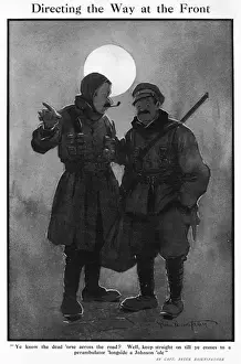 Directing the Way at the Front by B Bairnsfather