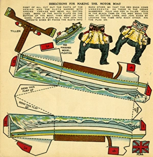 Images Dated 8th August 2017: Directions for making a motor boat