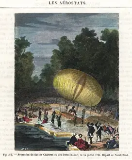 Dirigible flight by the Duc de Chartres