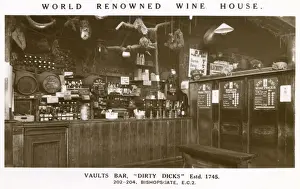 Bars Prints: Dirty Dicks Bar in London