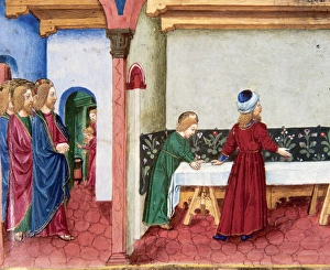 The disciples in the cenacle, prepared by order of Jesus. Co The disciples in the cenacle, prepared by order of Jesus. Co
