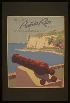 Discover Prints: Discover Puerto Rico USA. Where the Americas meet