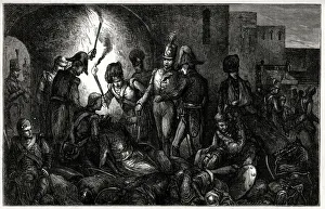 Images Dated 17th August 2021: Discovery of the body of Tipu Sultan, Siege of Seringapatam, India, 4 May 1799