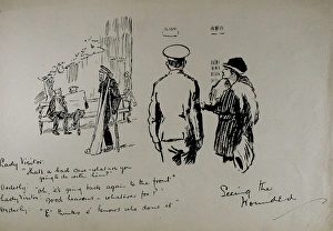 Images Dated 7th May 2009: Discussion about a patient - WWI humour