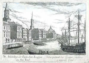 The disembarkation of British troops at New York
