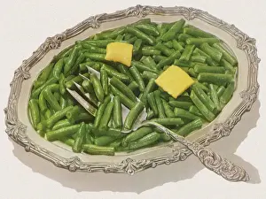 Beverages Prints: Dish of String Beans Date: 1950