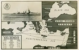 Despatch Prints: Dispatch routes from Malta of HMS Despatch