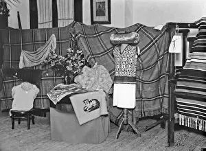 Display of homemade arts and crafts