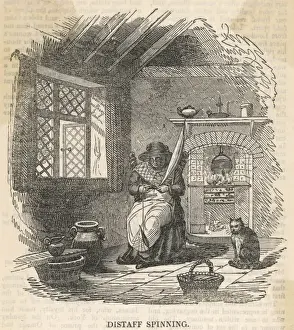 Distaff Spinning