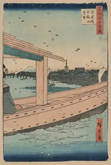 Distant view of Kinryuzan Temple and Azuma Bridge