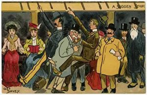 Straps Prints: District Railway line - London Underground - A sudden stop