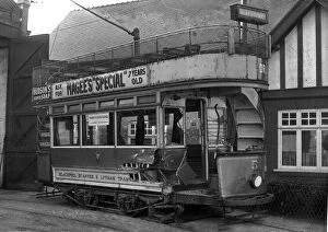 Tramways Collection: Disused tram, Blackpool St Annes & Lytham Tramways