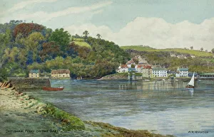 Dart Prints: Dittisham Ferry on the River Dart, Devon