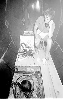 Divers inside underwater house off the coast of Malta