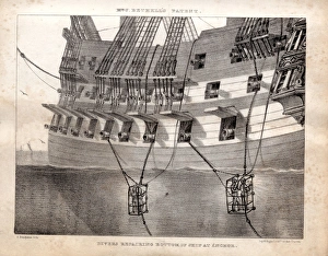 Device Gallery: Divers repairing the bottom of a ship at anchor