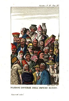 Diverse nations of the Russian Empire, circa 1800 Diverse nations of the Russian Empire, circa 1800