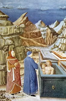 Degli Collection: The Divine Comedy. Dante and Virgil in Hell. Folio 25 r. 148