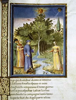 The Divine Comedy. Dante and Virgil in Purgatory. Folio 177