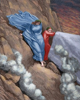 Alighieri Gallery: Divine Comedy. The Eleventh Canto of Hell. Dante and Virgil