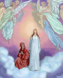 Alighieri Gallery: Divine Comedy. Paradise. XXI Canto. Dante ascends with Beatr