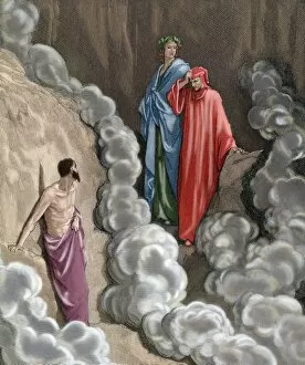 Allegoric Gallery: Divine Comedy. Sixteenth Canto of the Purgatory. Who are you