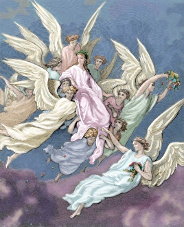 Alighieri Gallery: Divine Comedy. Thirtieth Canto of the Purgatory. Appearance