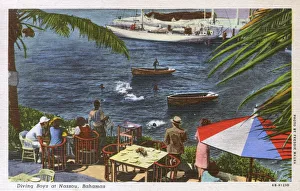Antics Gallery: Diving boys at Nassau, Bahamas