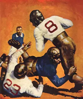 Tackling Prints: Diving Tackle Date: 1930