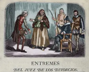 Farce Prints: The Divorce judge (El Juez de los divorcios). Short farce by