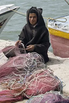 Sahara Prints: Djerba fisherman with nets