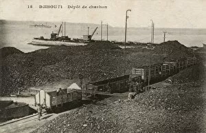 Images Dated 20th July 2016: Djibouti - Charcoal Depot at the Port