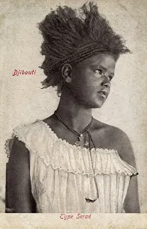 Afro Prints: Djibouti, East Africa - A Young Serae girl (from Eritrea)