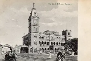 Balustrade Prints: Dock Offices, Bombay, India