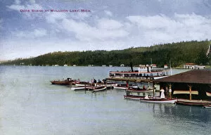 1910s Gallery: Dock Scene - Walloon Lake, Michigan