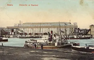 Ware House Prints: Docks and Basin at Braila, Romania
