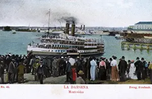 Docks at Montevideo, Uruguay, South America